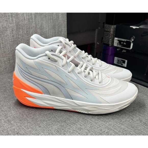Puma MB.02 LaMelo Ball Melo New Basketball Shoes Platinum Gray Mens Size 10.5 - Picture 1 of 9